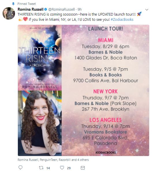 Thirteen Rising Launch Tour